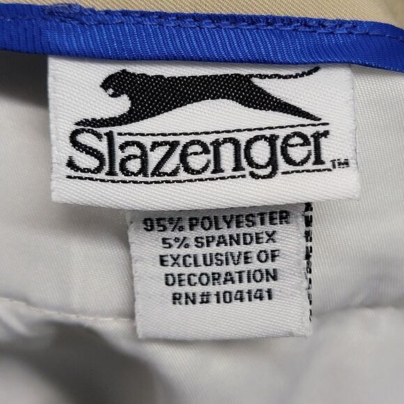 Slazenger Golf Shorts Mens Size 36 Flat Front Polyester Stretch Khaki Tan Active - Picture 2 of 11